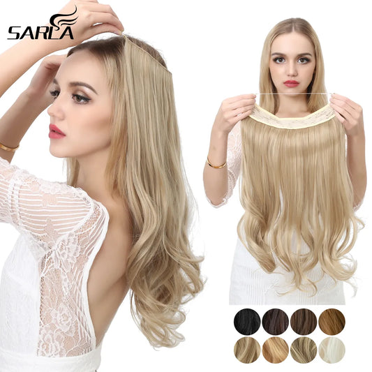 Synthetic Extensions Ombre Natural Black Blonde Pink 45cm